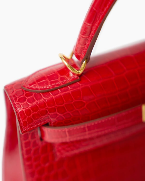 Hermès Kelly 28 Rouge de Coeur Alligator GHW