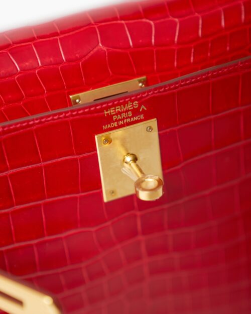 Hermès Kelly 28 Rouge de Coeur Alligator GHW