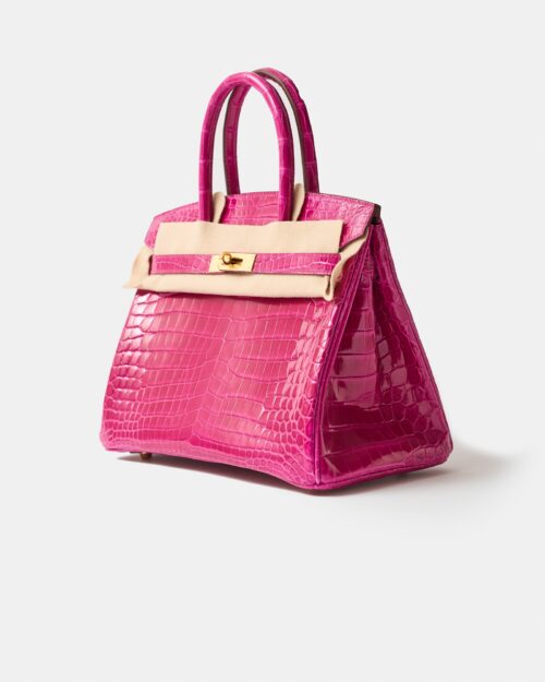 Hermès Birkin 30 Rose Scheherezade Crocodile GHW