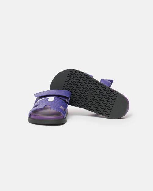 Hermès Chypre Violet Majorette Matte Mississippiensis Alligator Sandals