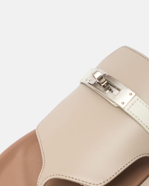Hermès Empire Beige Mastic Beige Glaise Calfskin Sandals - Image 10