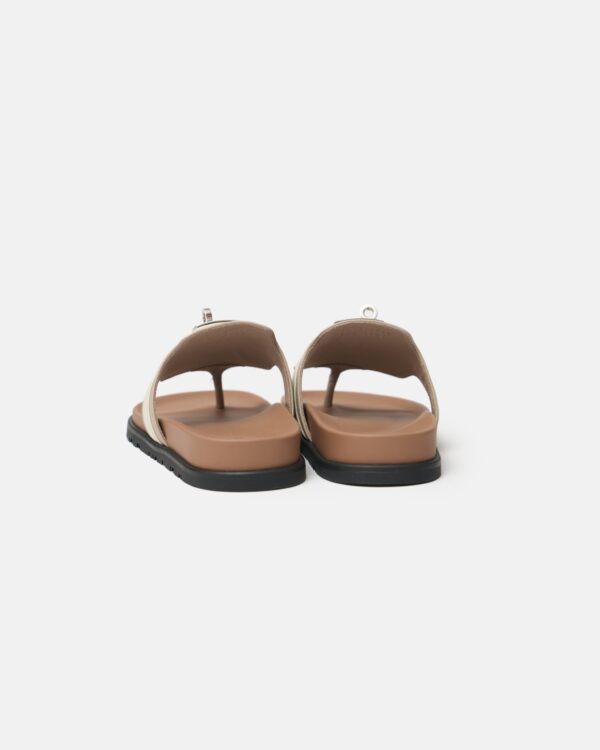 Hermès Empire Beige Mastic Beige Glaise Calfskin Sandals - Image 4