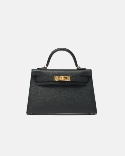 Hermès Mini Kelly 20 Black Epsom Ghw