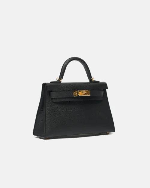 Hermès Mini Kelly 20 Black Epsom Ghw