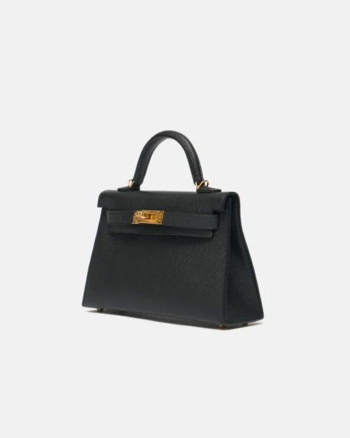 Hermès Mini Kelly 20 Black Epsom Ghw