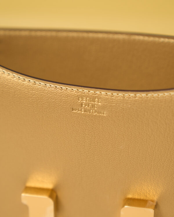 Hermès Mini Constande D´Ore Chevre Ghw