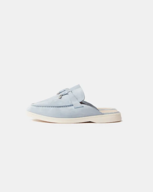 Loro Piana Charms Walk Babouche Spring Waterfall Melange Loafers