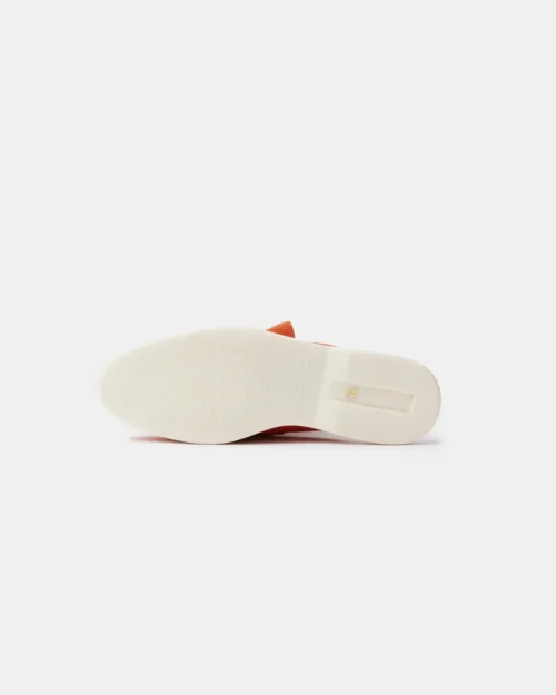 Loro Piana Summer Charms Walk Babouche Orange Loafers