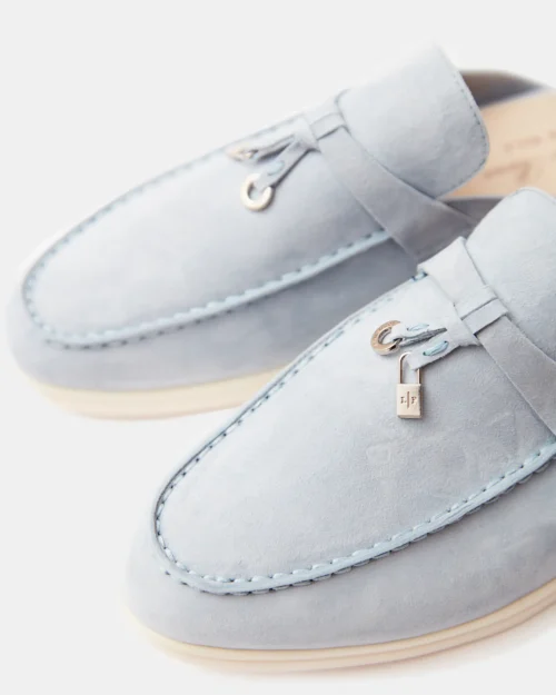 Loro Piana Charms Walk Babouche Spring Waterfall Melange Loafers