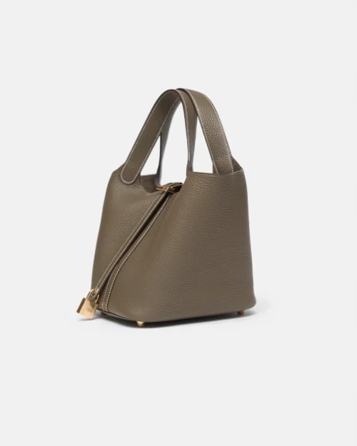 Hermès Picotin 18 Etoupe Clemence GHW