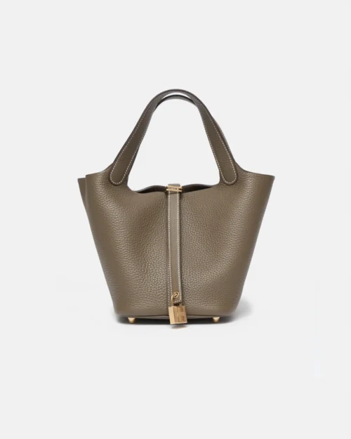 Hermès Picotin 18 Etoupe Clemence GHW
